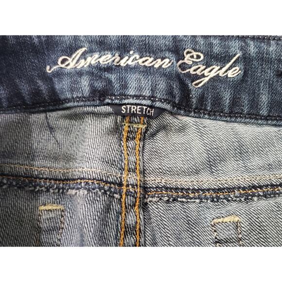 American Eagle Stretch Artist Live Your Life Light Washed Blue Denim Jeans - Picture 3 of 6